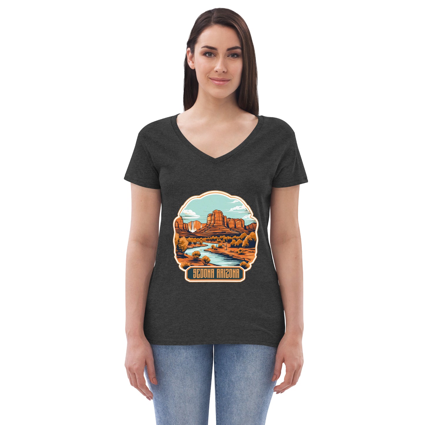 Sedona Arizona Souvenir Women’s recycled v-neck t-shirt