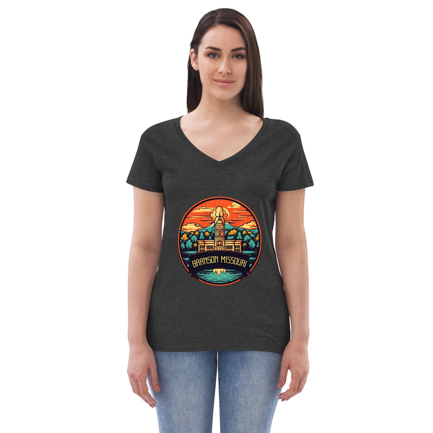 Branson Missouri Souvenir Women’s recycled v-neck t-shirt