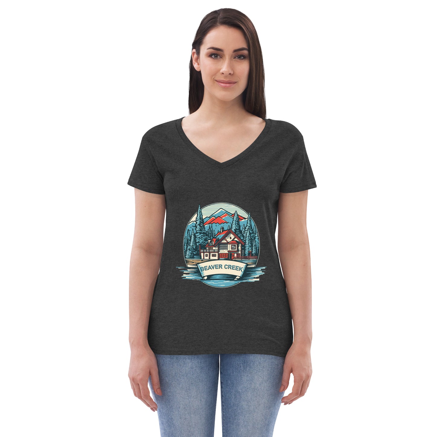 Beaver Creek Colorado Souvenir Women’s recycled v-neck t-shirt