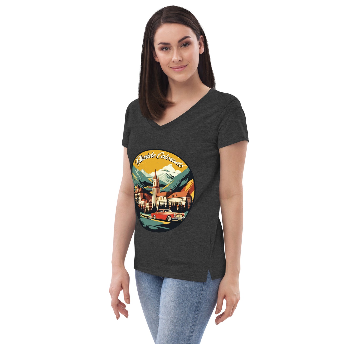 Telluride Colorado Souvenir Women’s recycled v-neck t-shirt