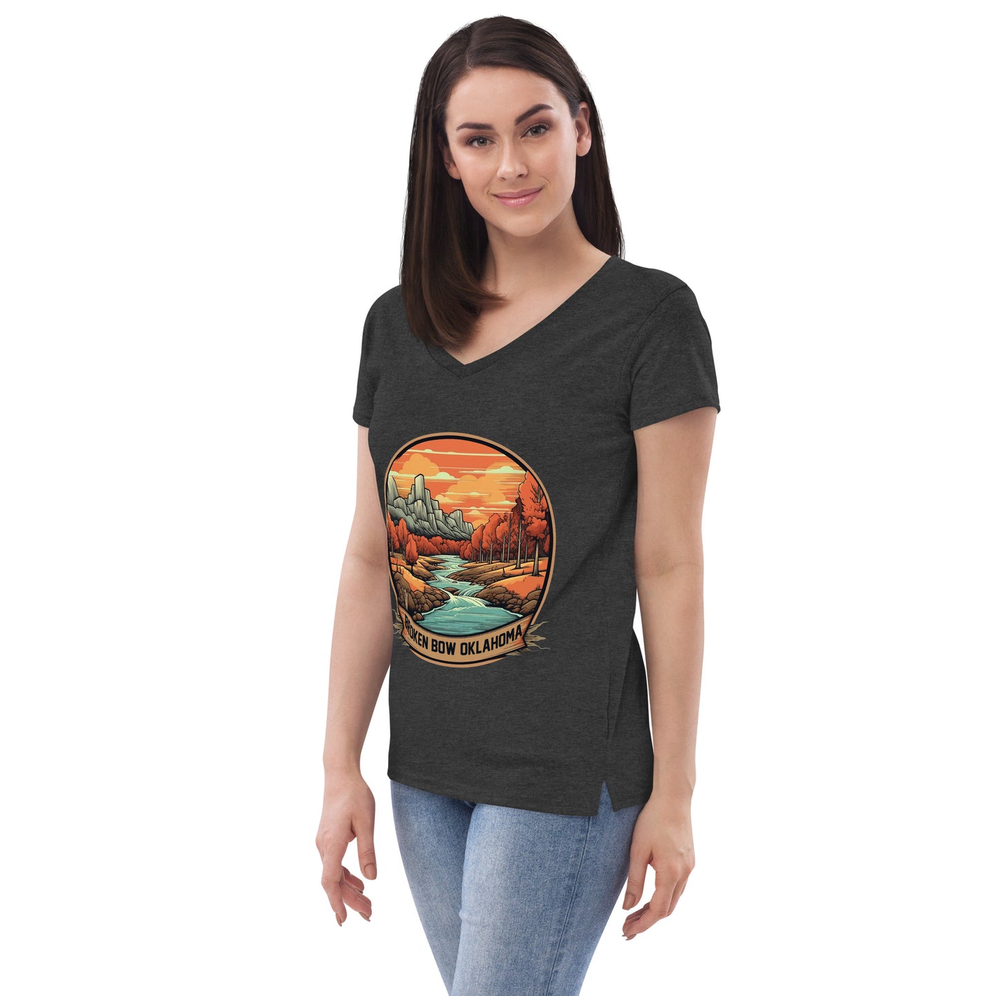 Broken Bow Oklahoma Souvenir Women’s recycled v-neck t-shirt