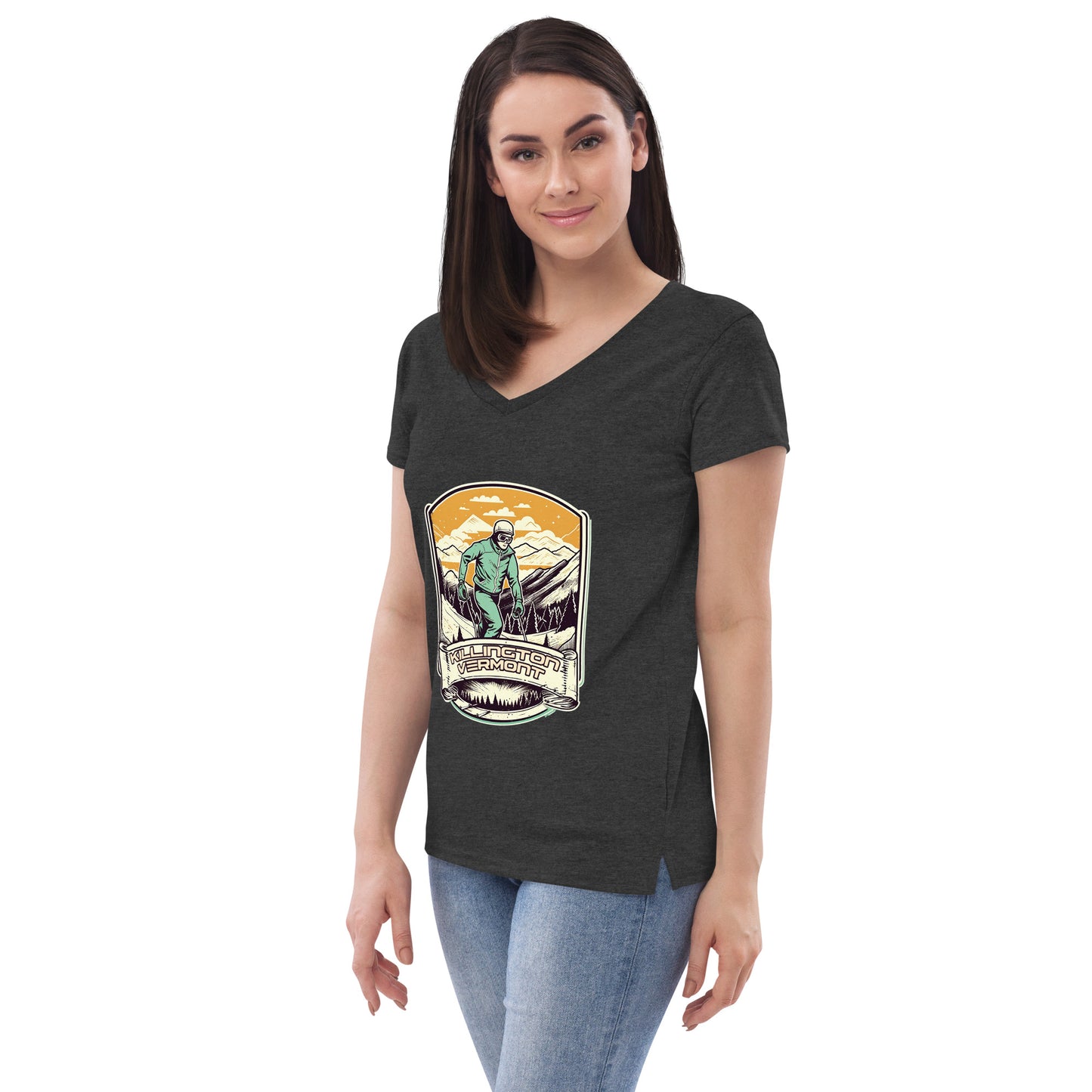 Killington Vermont Souvenir Women’s recycled v-neck t-shirt