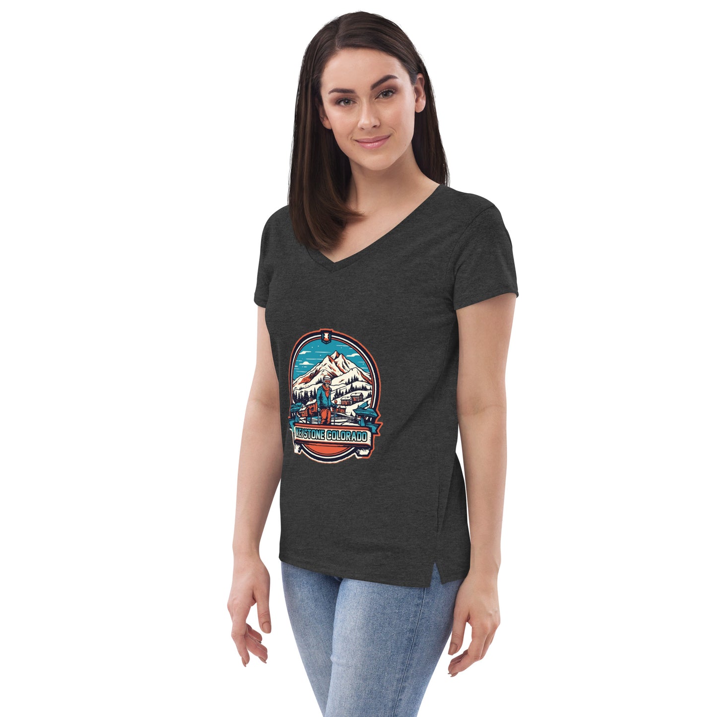 Keystone Colorado Souvenir Women’s recycled v-neck t-shirt