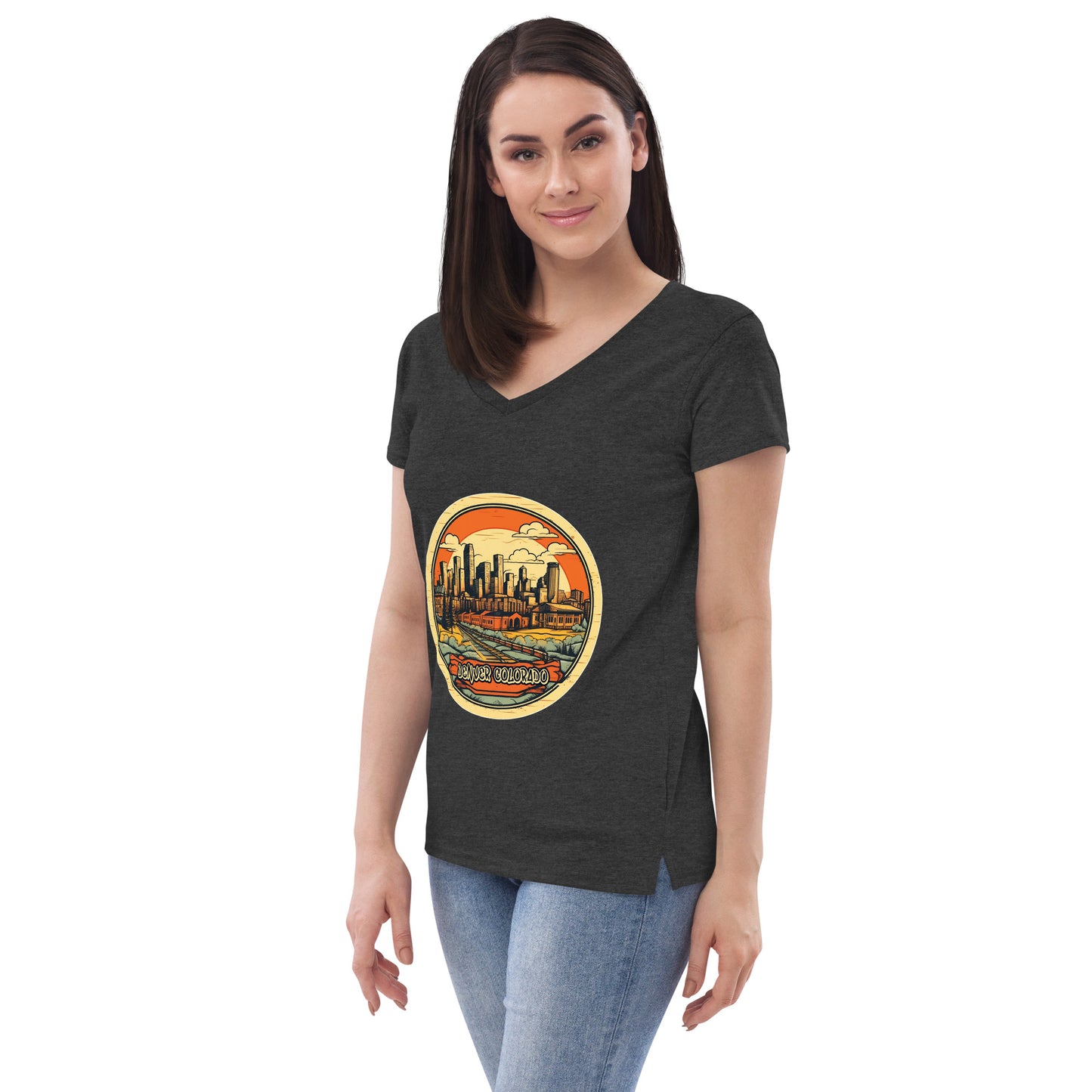 Denver Colorado Souvenir Women’s recycled v-neck t-shirt