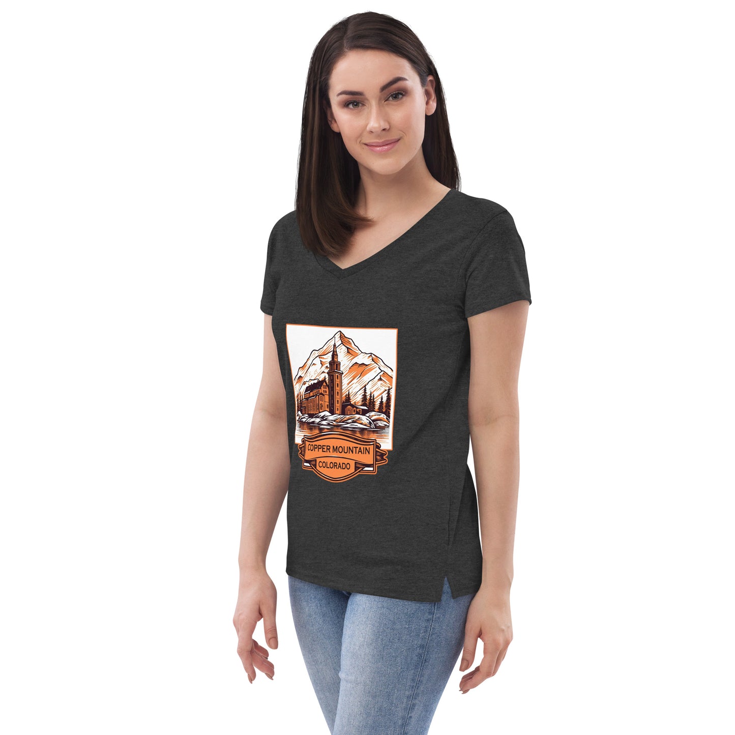 Copper Mountain Colorado Souvenir Women’s recycled v-neck t-shirt