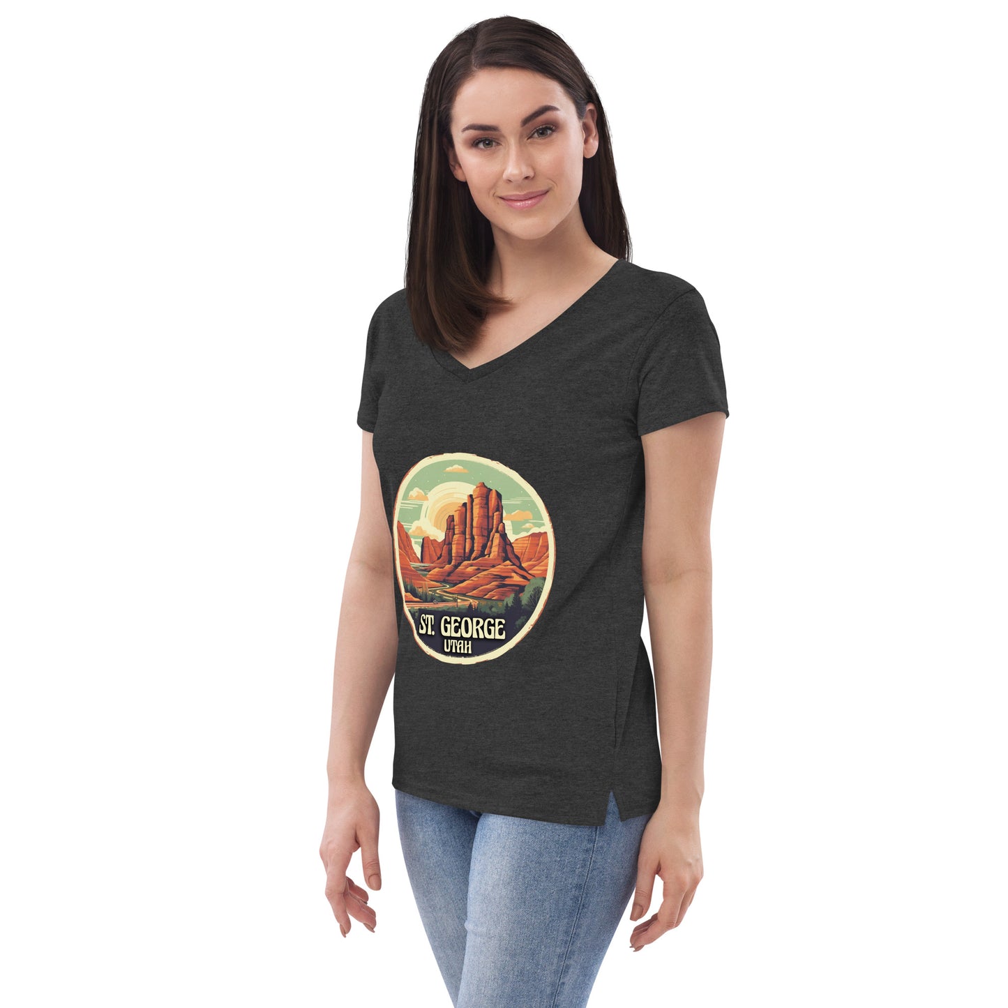 St. George Utah Souvenir Women’s recycled v-neck t-shirt