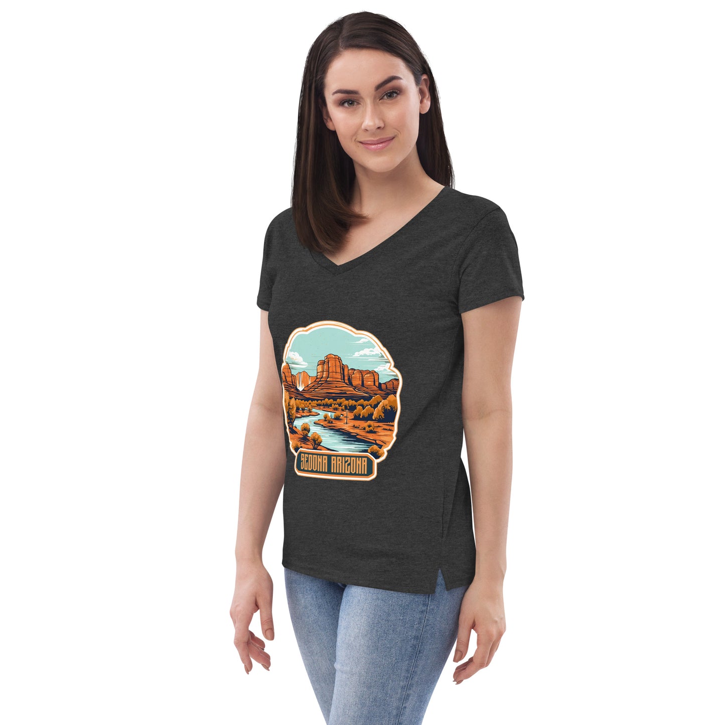 Sedona Arizona Souvenir Women’s recycled v-neck t-shirt