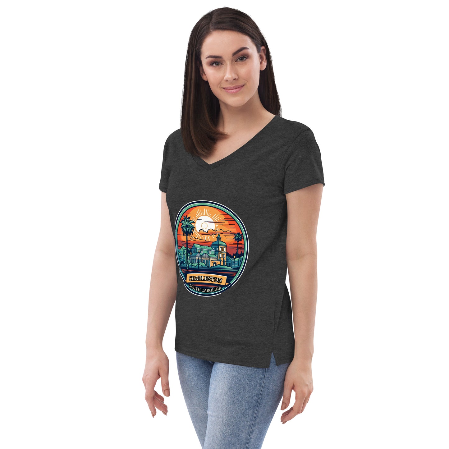 Charleston South Carolina Souvenir Women’s recycled v-neck t-shirt