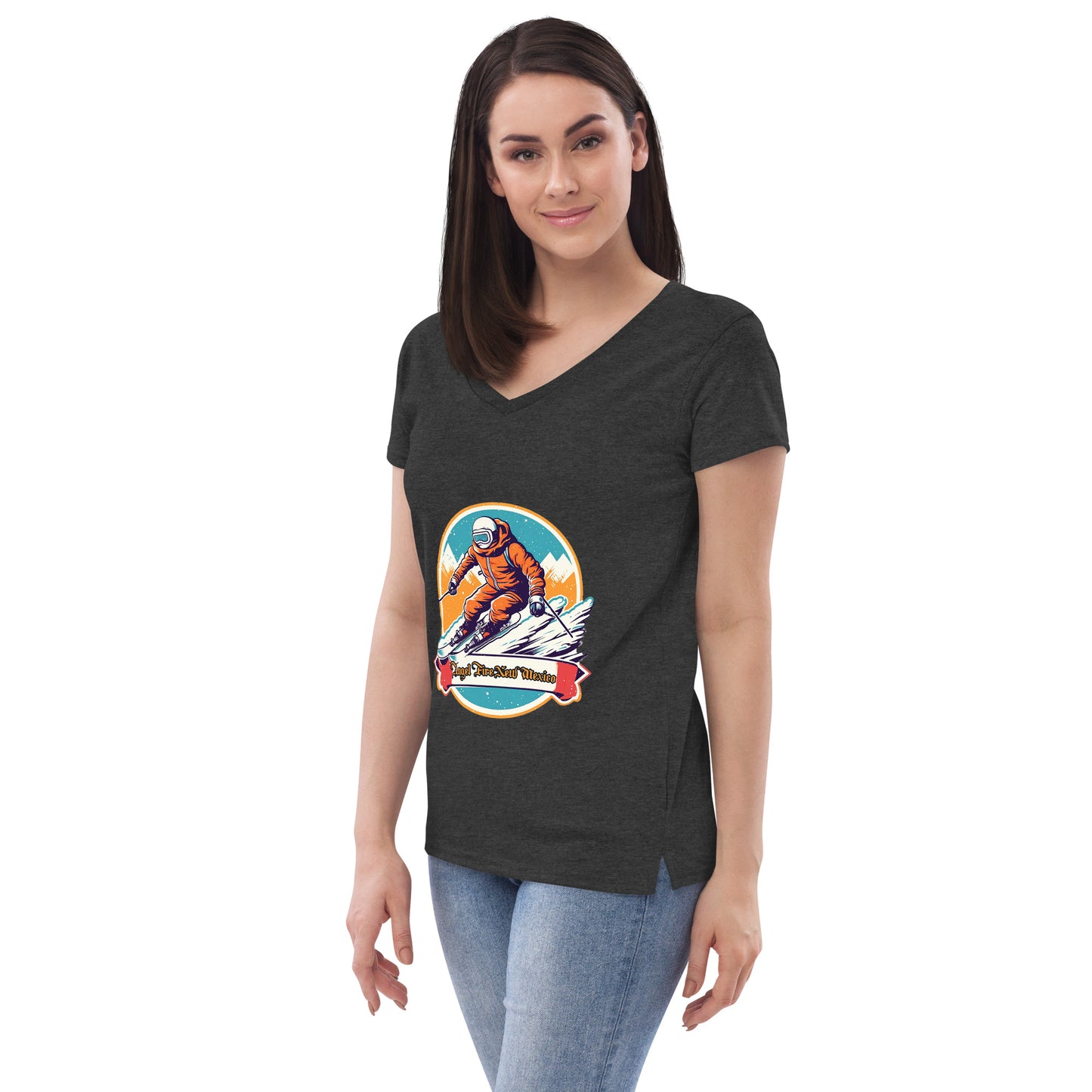 Angel Fire New Mexico Souvenir Women’s recycled v-neck t-shirt