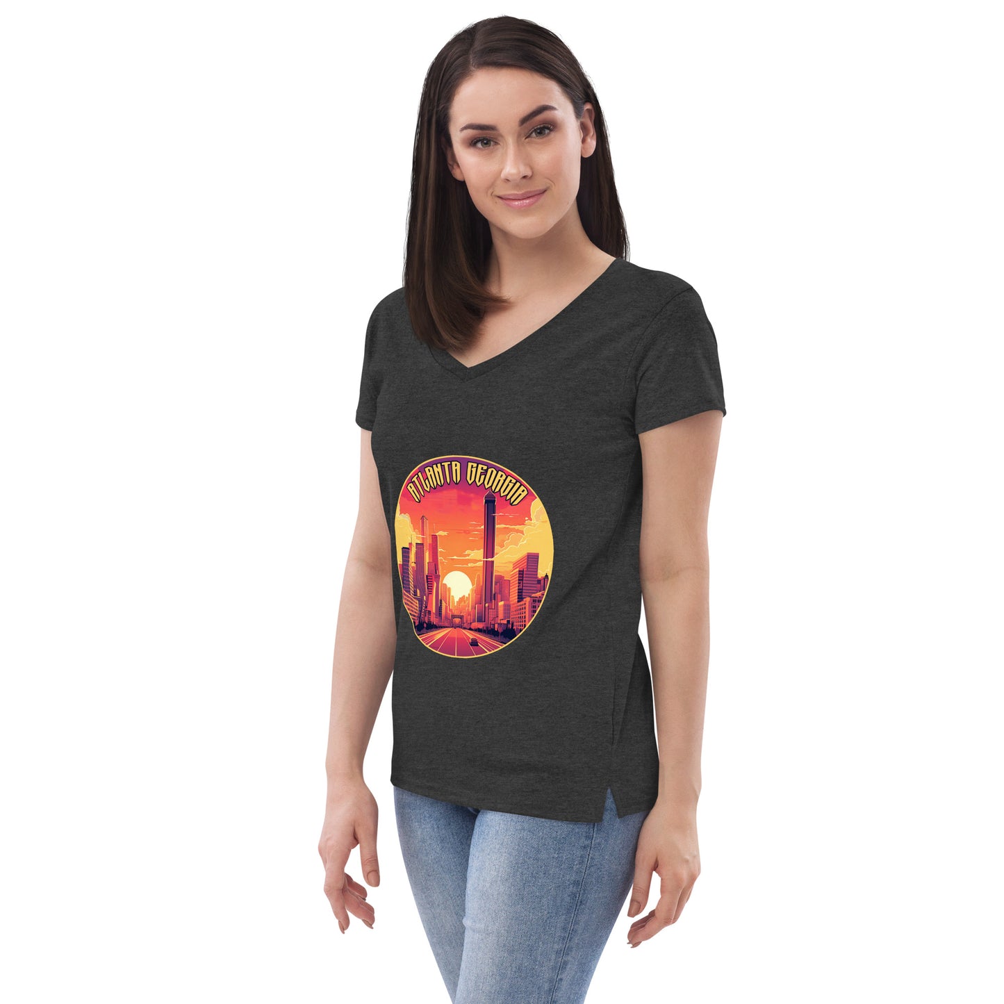 Atlanta Georgia Souvenir Women’s recycled v-neck t-shirt