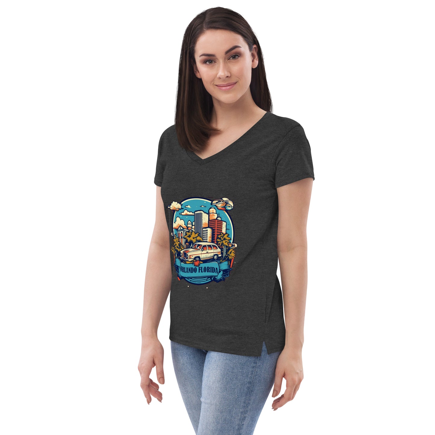 Orlando Florida Souvenir Women’s recycled v-neck t-shirt