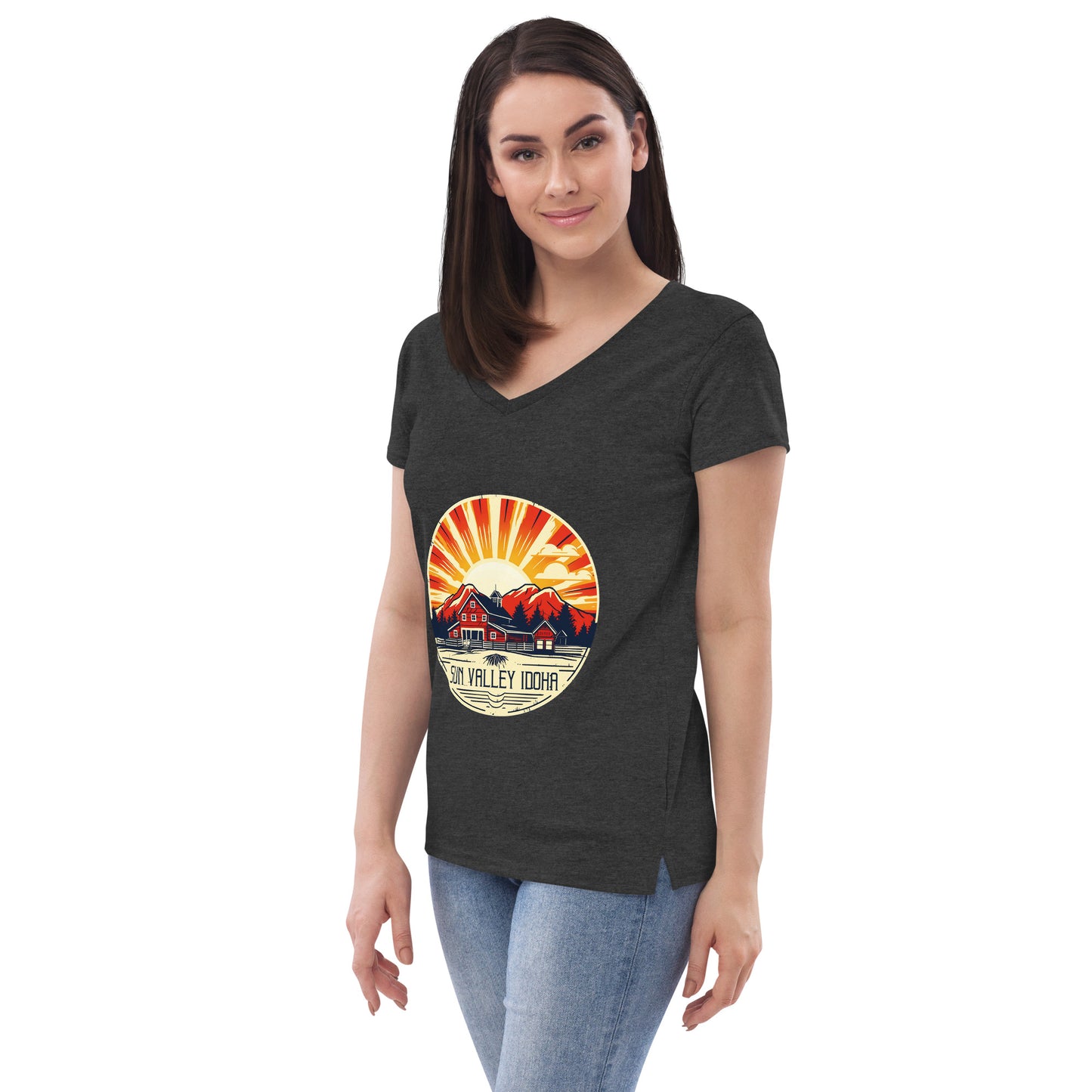 Sun Valley Idaho Souvenir Women’s recycled v-neck t-shirt