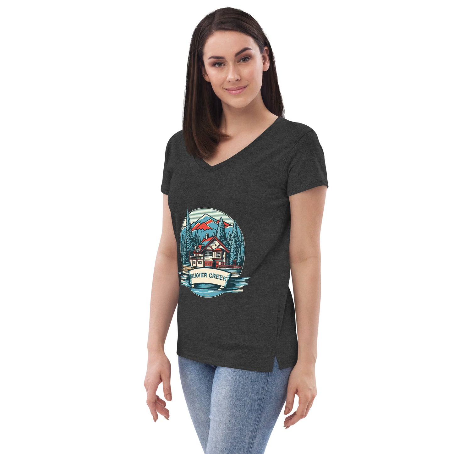 Beaver Creek Colorado Souvenir Women’s recycled v-neck t-shirt