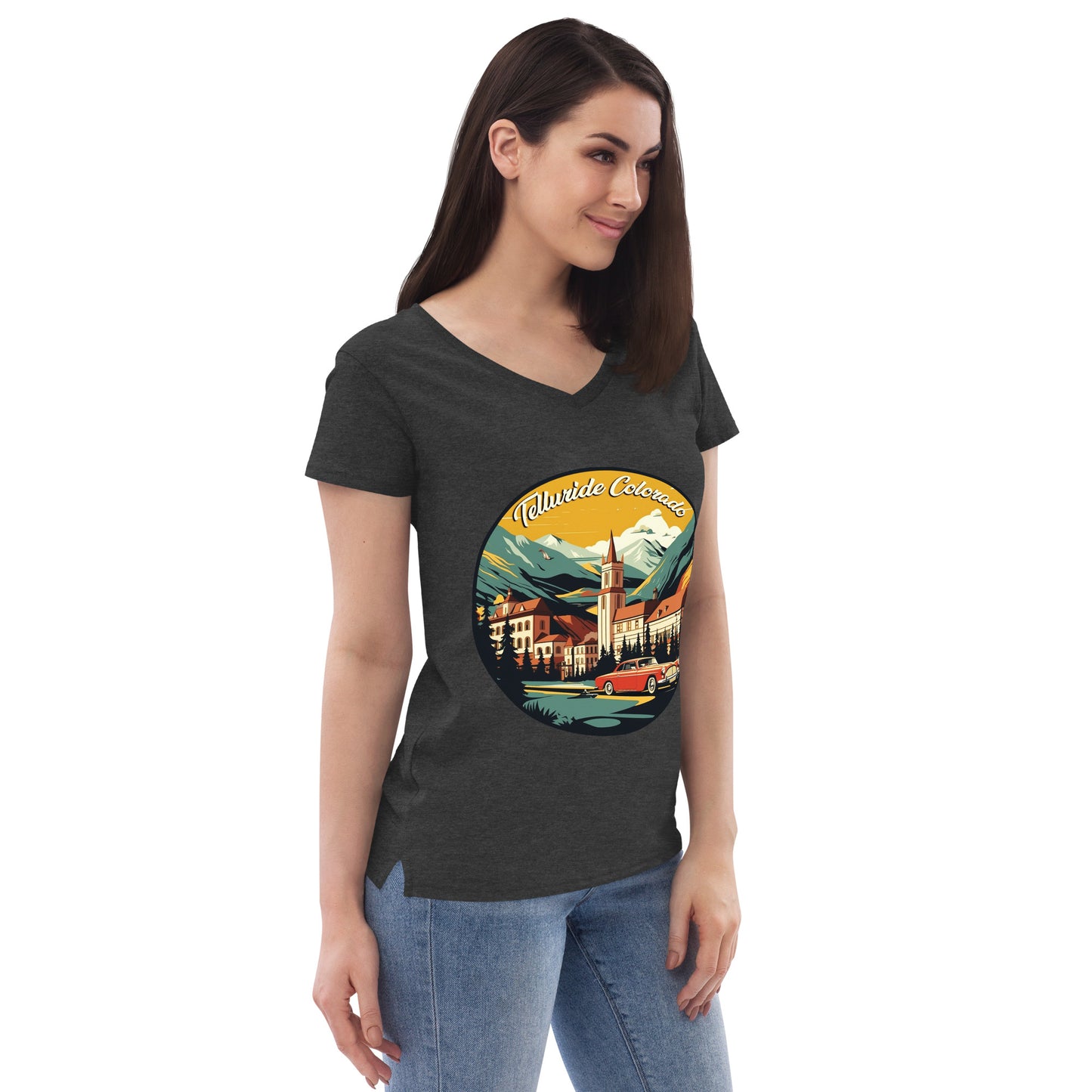 Telluride Colorado Souvenir Women’s recycled v-neck t-shirt