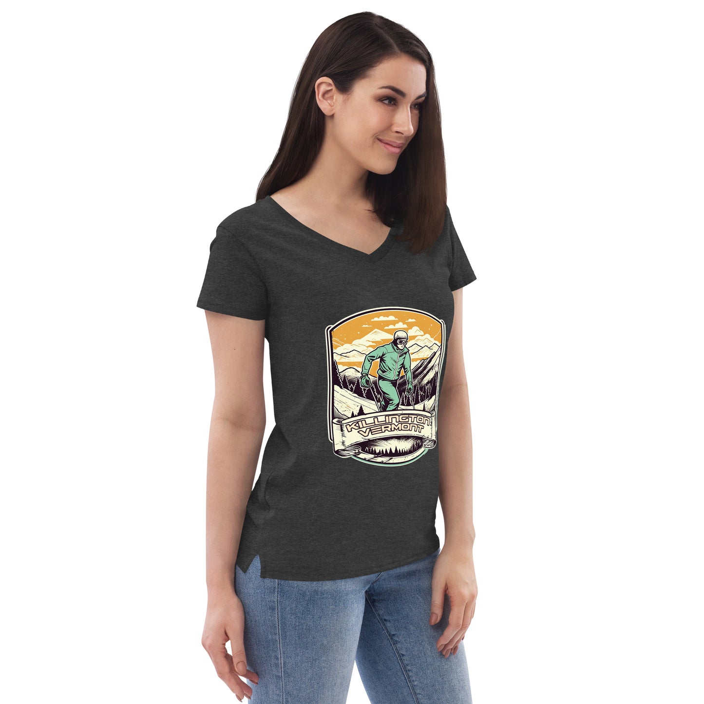 Killington Vermont Souvenir Women’s recycled v-neck t-shirt