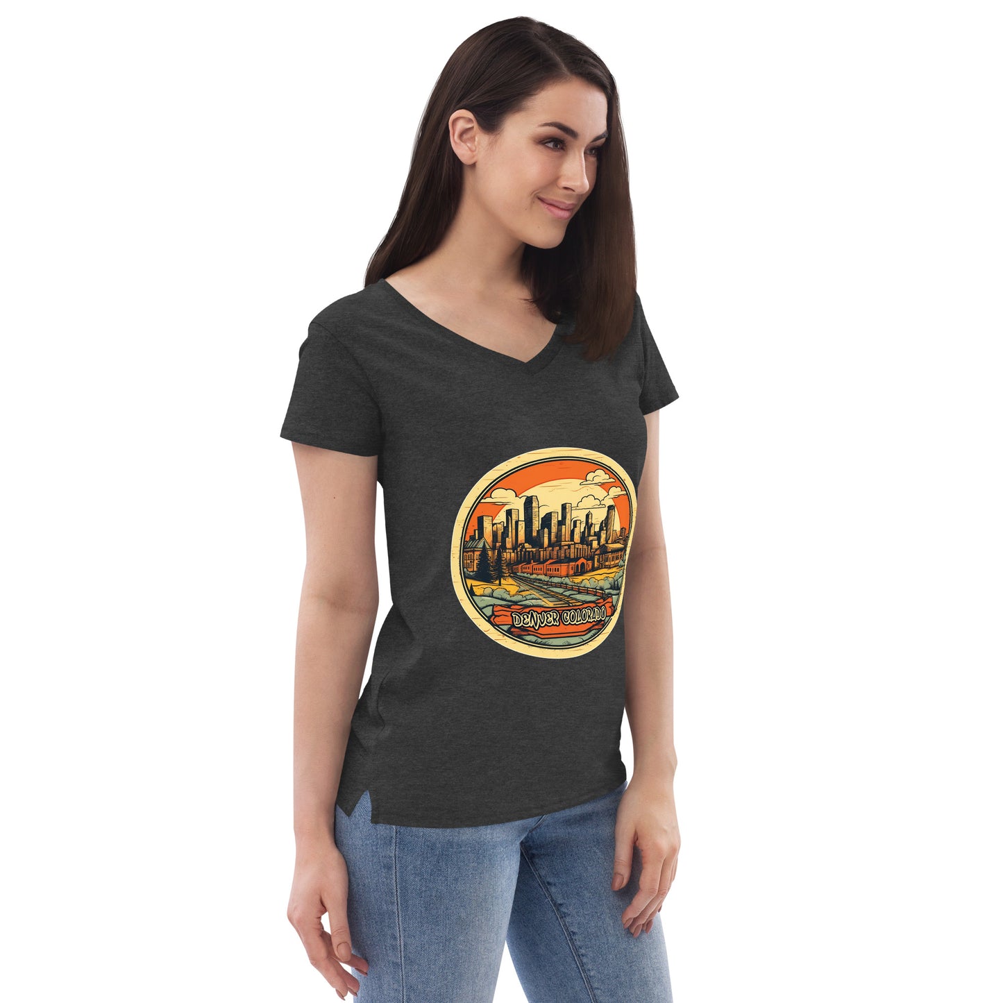 Denver Colorado Souvenir Women’s recycled v-neck t-shirt