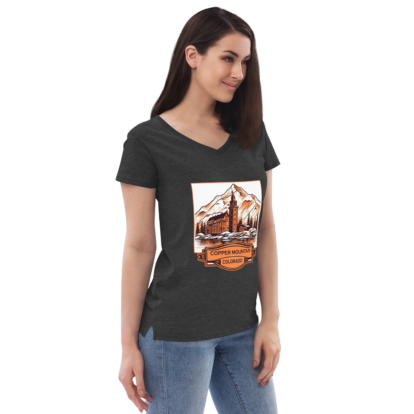 Copper Mountain Colorado Souvenir Women’s recycled v-neck t-shirt