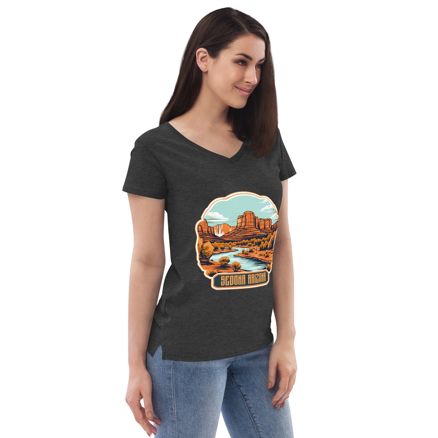 Sedona Arizona Souvenir Women’s recycled v-neck t-shirt