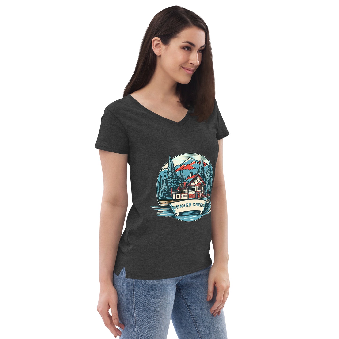 Beaver Creek Colorado Souvenir Women’s recycled v-neck t-shirt