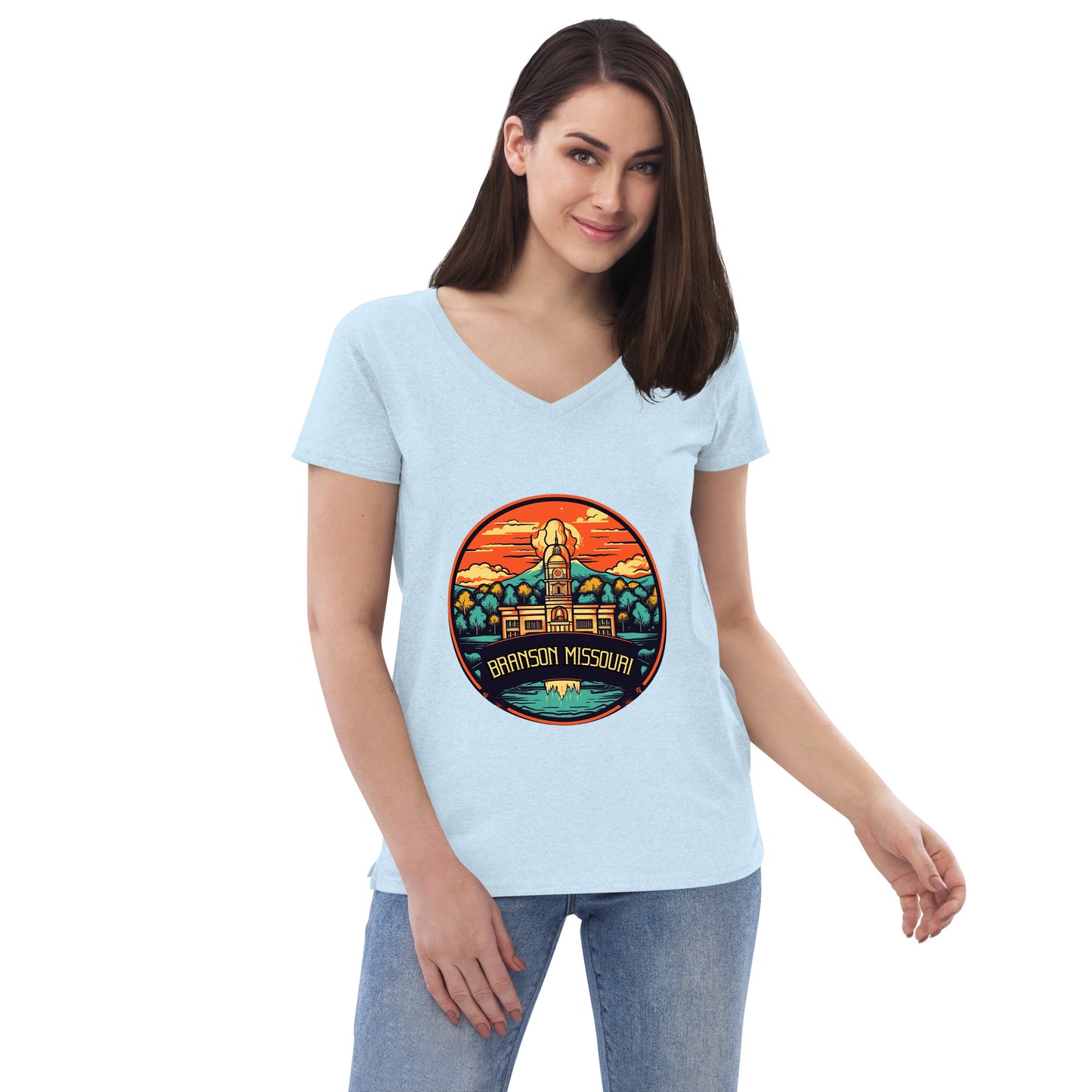 Branson Missouri Souvenir Women’s recycled v-neck t-shirt