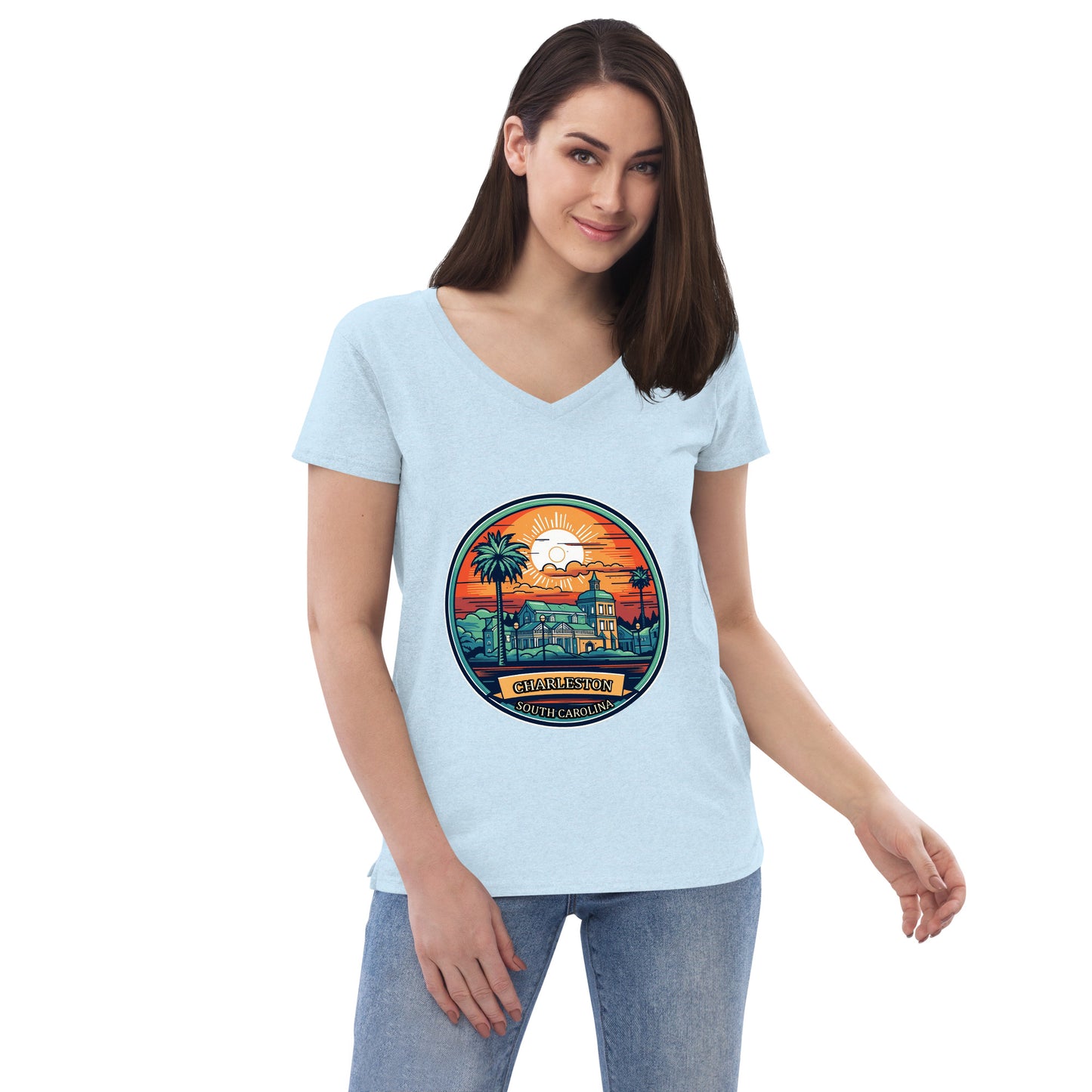 Charleston South Carolina Souvenir Women’s recycled v-neck t-shirt