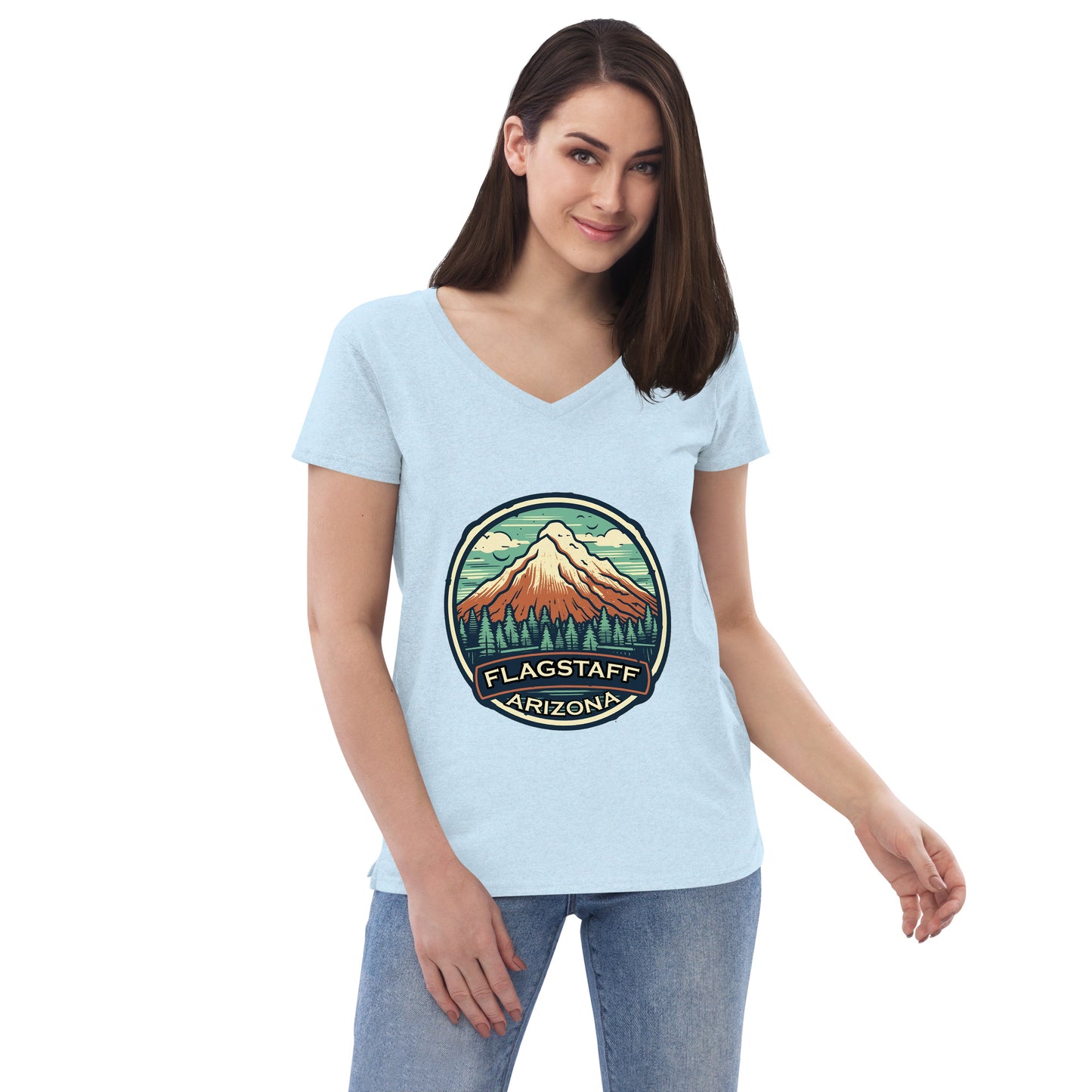 Flagstaff Arizona Souvenir Women’s recycled v-neck t-shirt