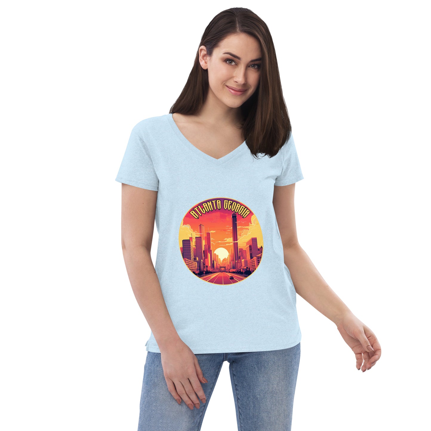 Atlanta Georgia Souvenir Women’s recycled v-neck t-shirt