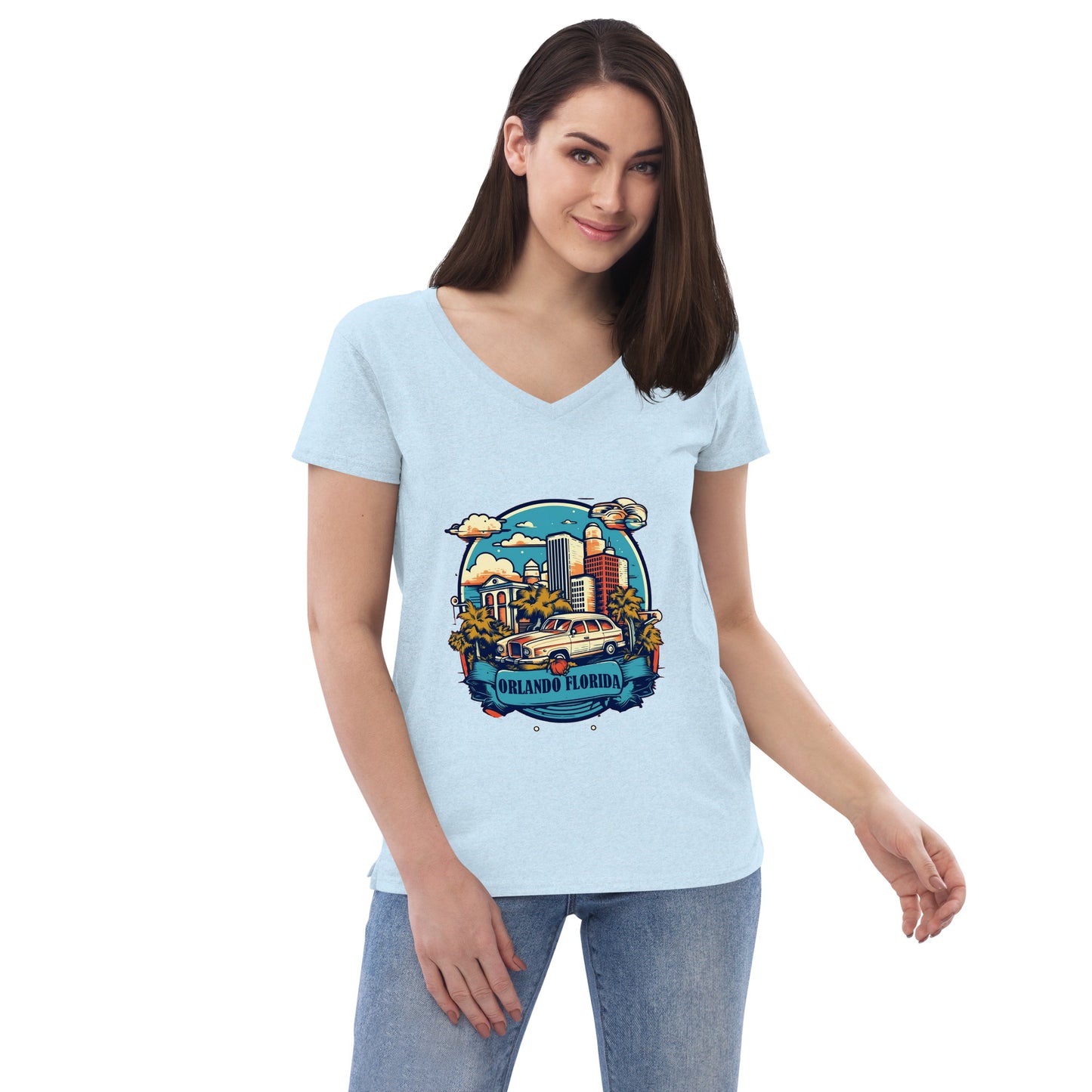 Orlando Florida Souvenir Women’s recycled v-neck t-shirt