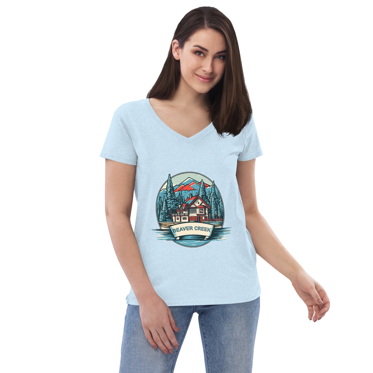 Beaver Creek Colorado Souvenir Women’s recycled v-neck t-shirt