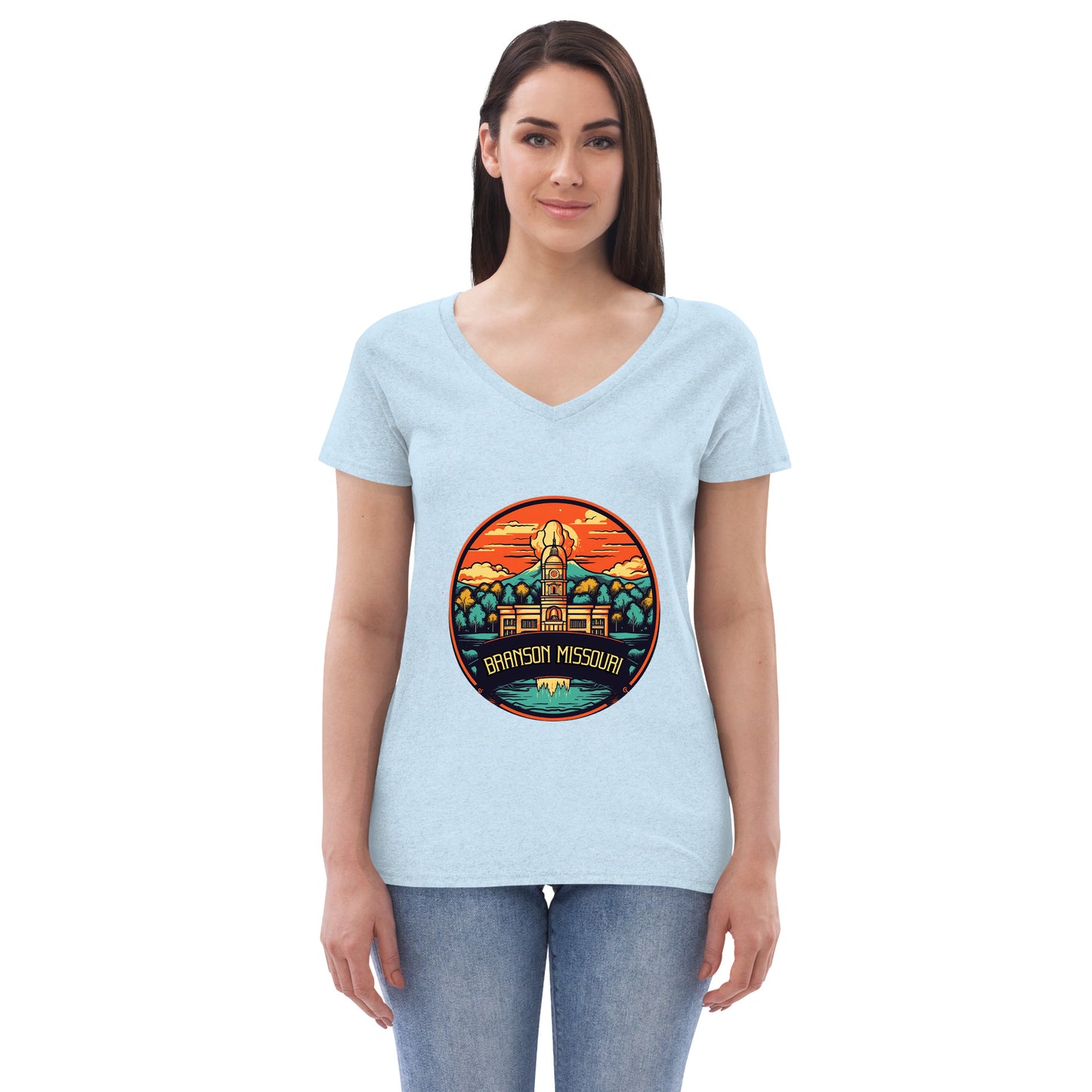 Branson Missouri Souvenir Women’s recycled v-neck t-shirt