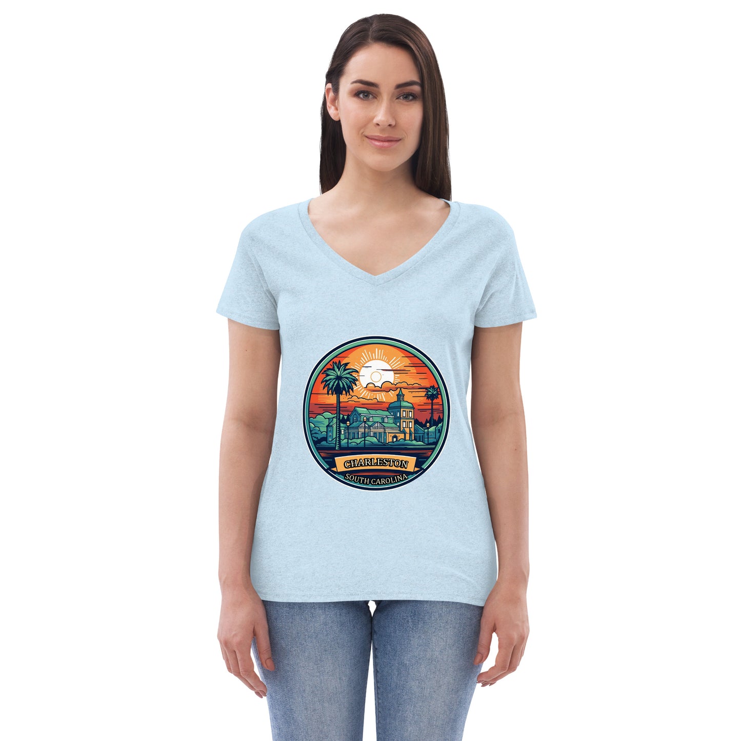 Charleston South Carolina Souvenir Women’s recycled v-neck t-shirt