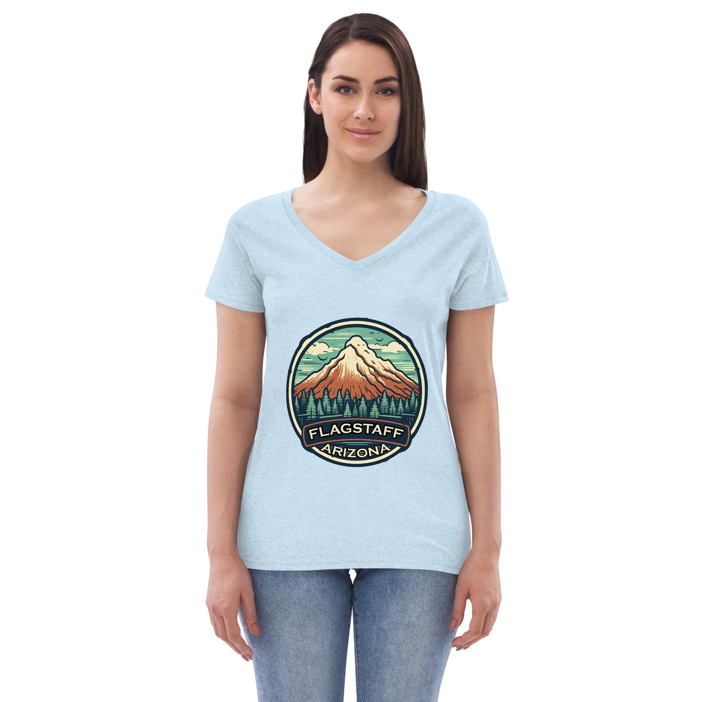 Flagstaff Arizona Souvenir Women’s recycled v-neck t-shirt