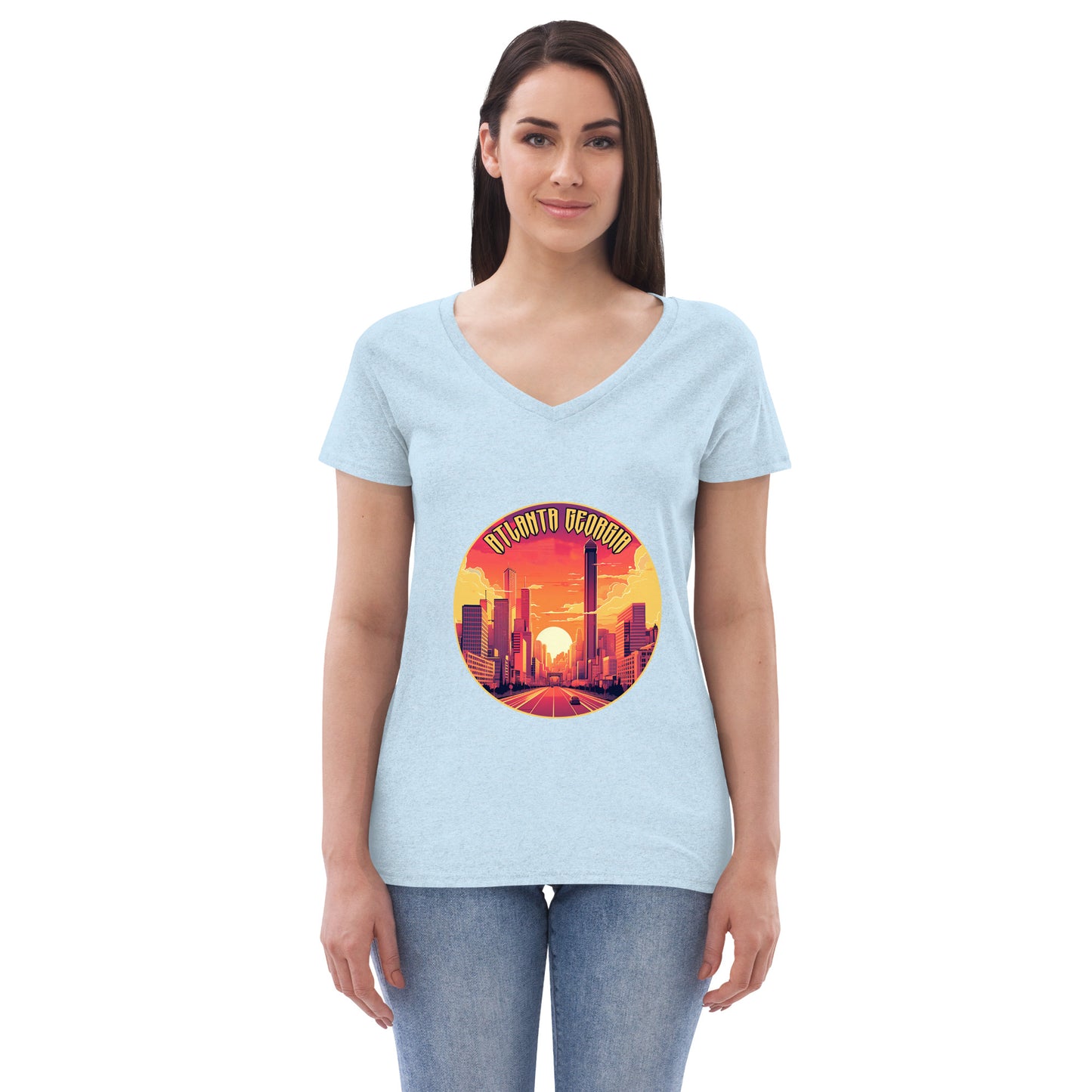 Atlanta Georgia Souvenir Women’s recycled v-neck t-shirt