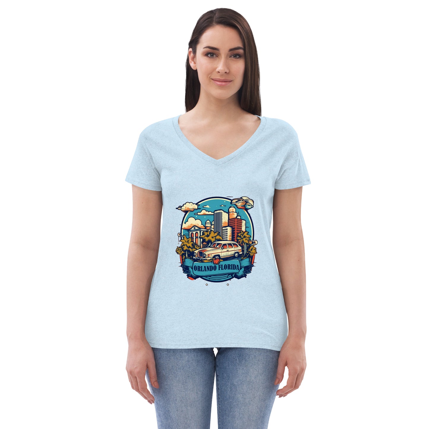 Orlando Florida Souvenir Women’s recycled v-neck t-shirt