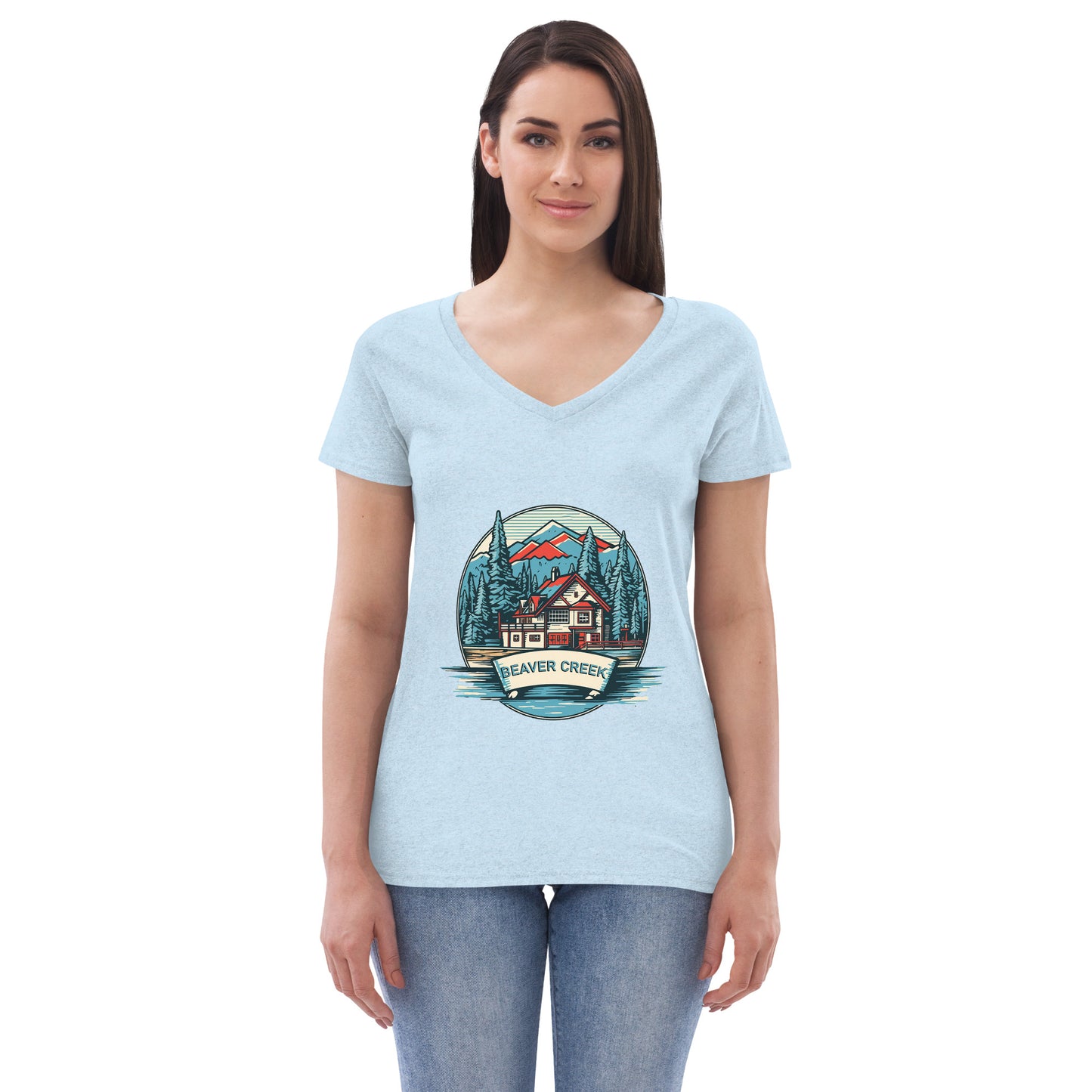 Beaver Creek Colorado Souvenir Women’s recycled v-neck t-shirt