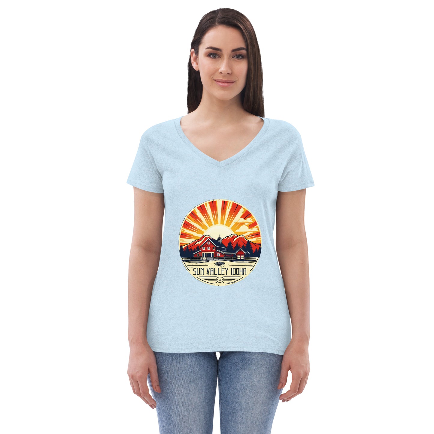 Sun Valley Idaho Souvenir Women’s recycled v-neck t-shirt