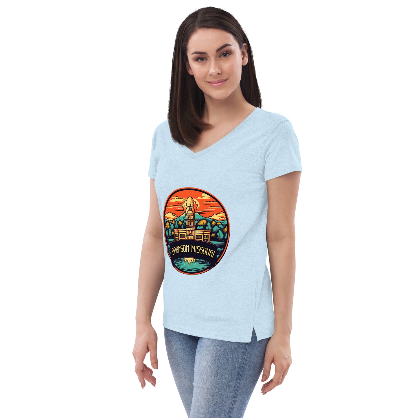 Branson Missouri Souvenir Women’s recycled v-neck t-shirt