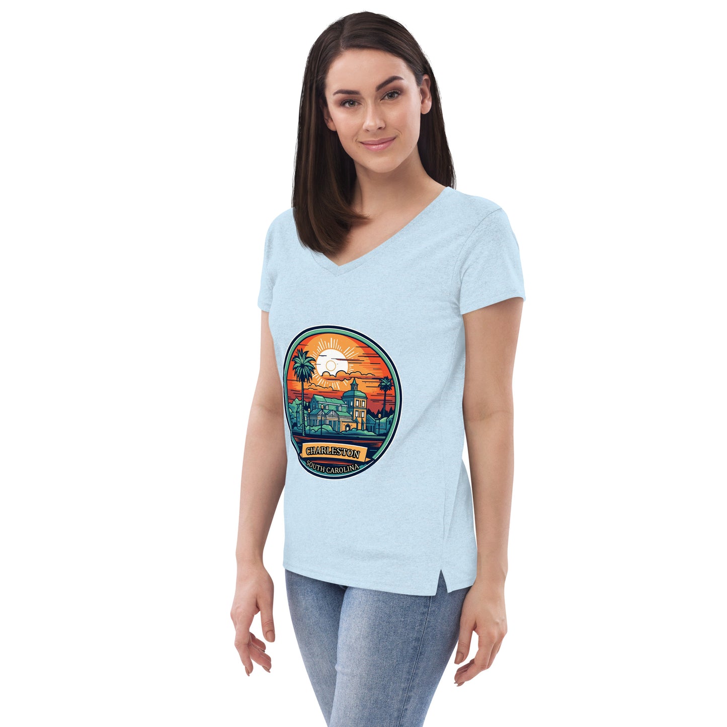 Charleston South Carolina Souvenir Women’s recycled v-neck t-shirt