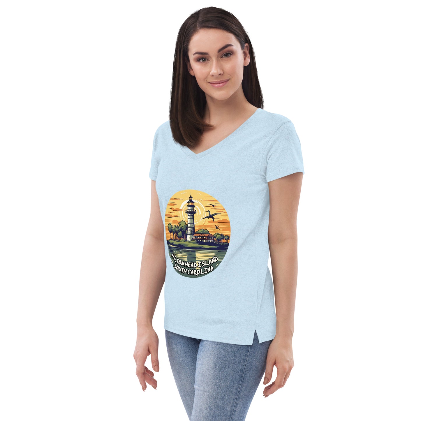 Hilton Head Island South Carolina Souvenir Women’s recycled v-neck t-shirt