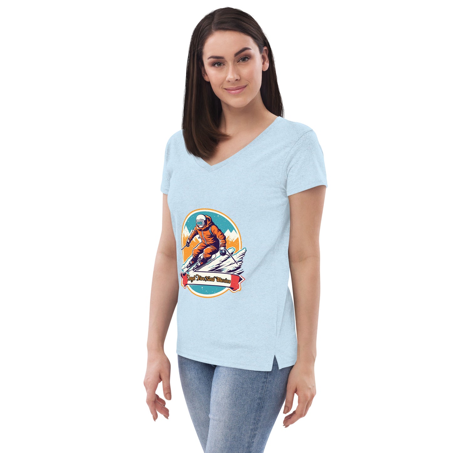 Angel Fire New Mexico Souvenir Women’s recycled v-neck t-shirt