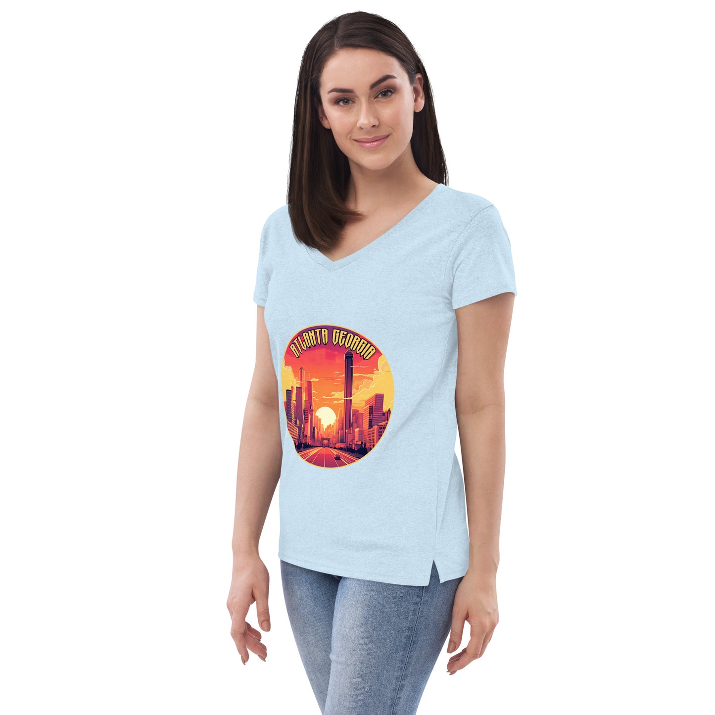 Atlanta Georgia Souvenir Women’s recycled v-neck t-shirt