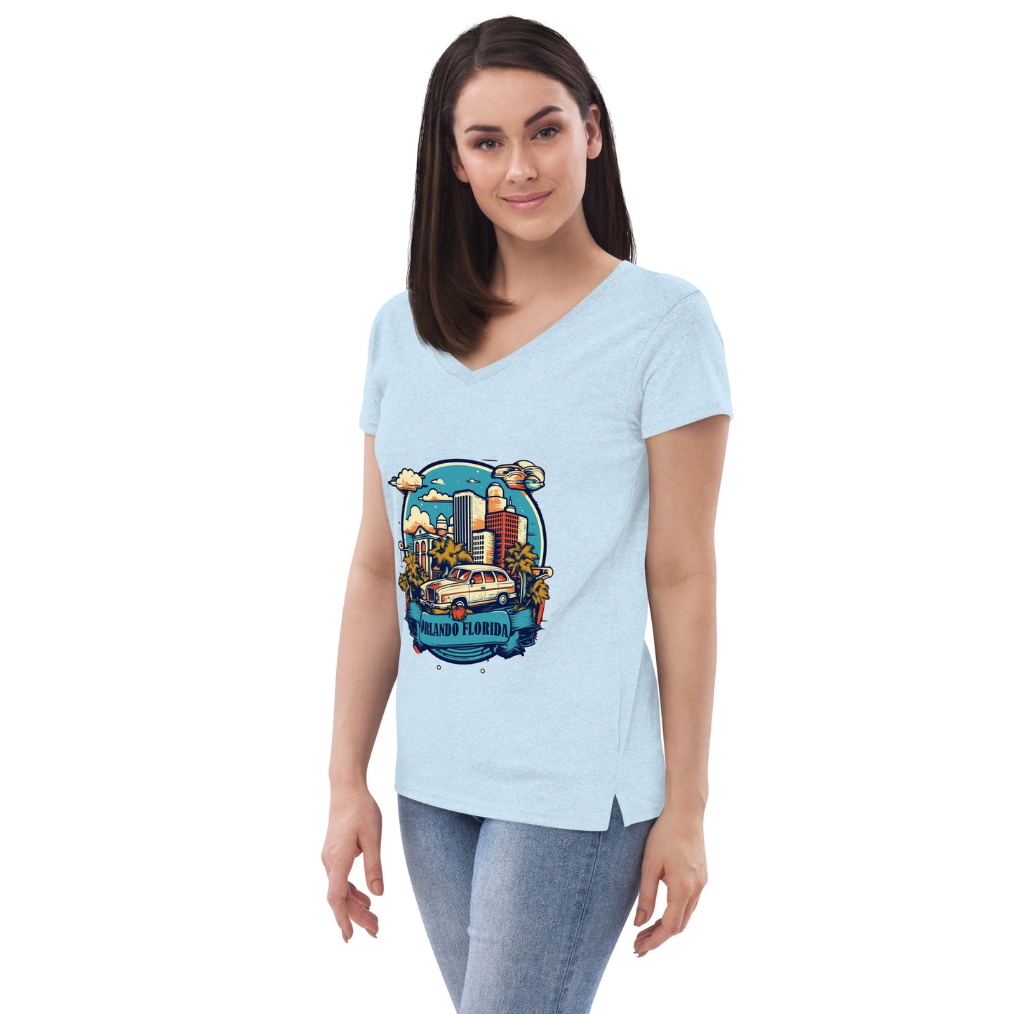 Orlando Florida Souvenir Women’s recycled v-neck t-shirt