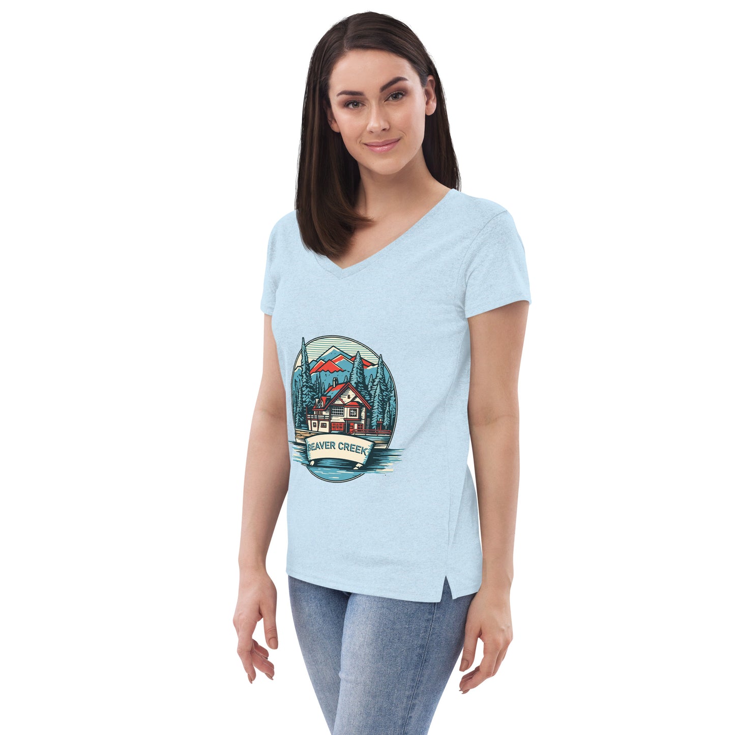 Beaver Creek Colorado Souvenir Women’s recycled v-neck t-shirt