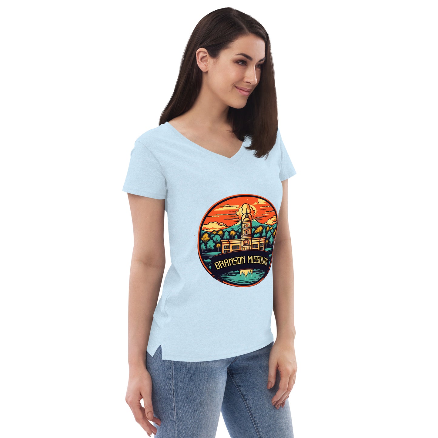 Branson Missouri Souvenir Women’s recycled v-neck t-shirt