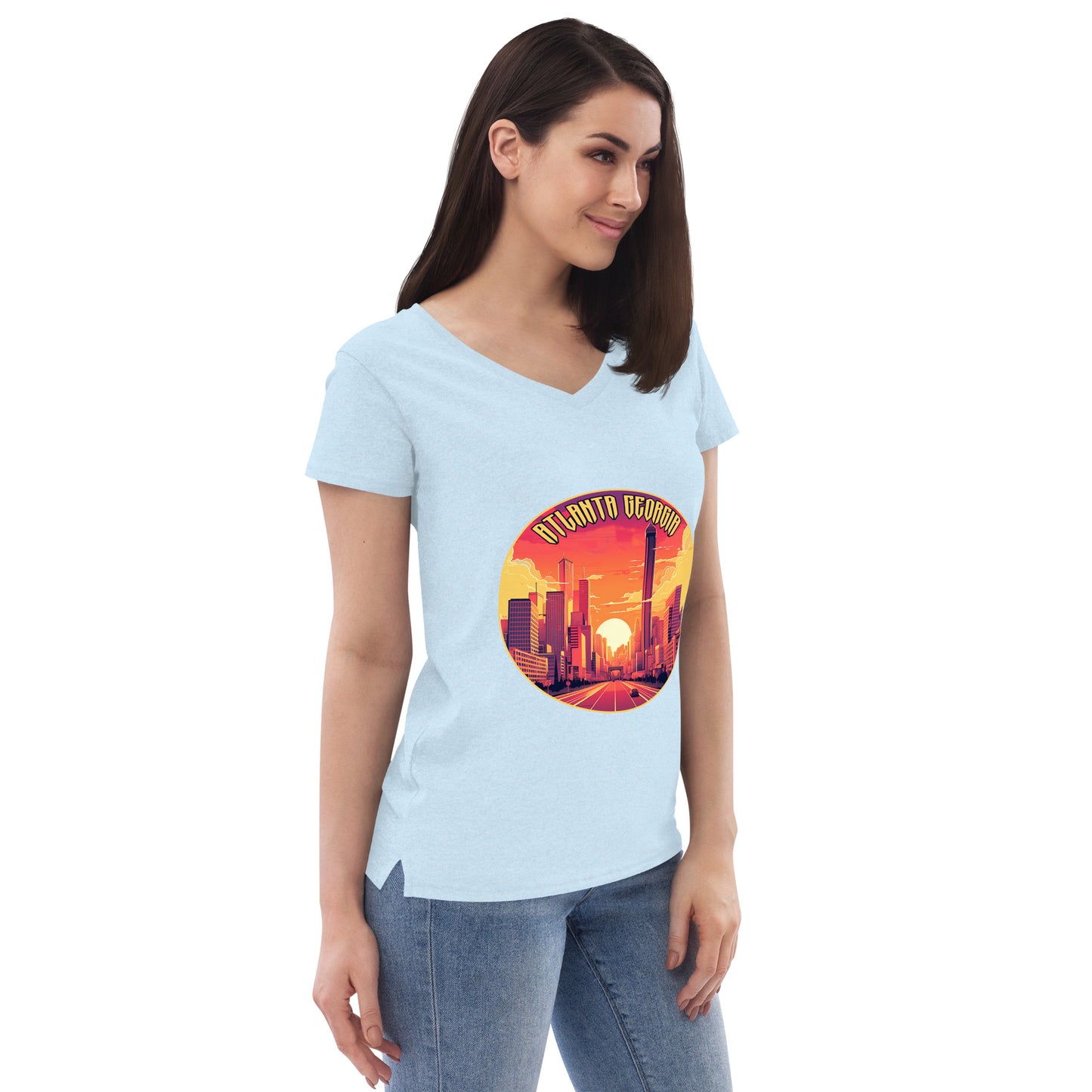 Atlanta Georgia Souvenir Women’s recycled v-neck t-shirt