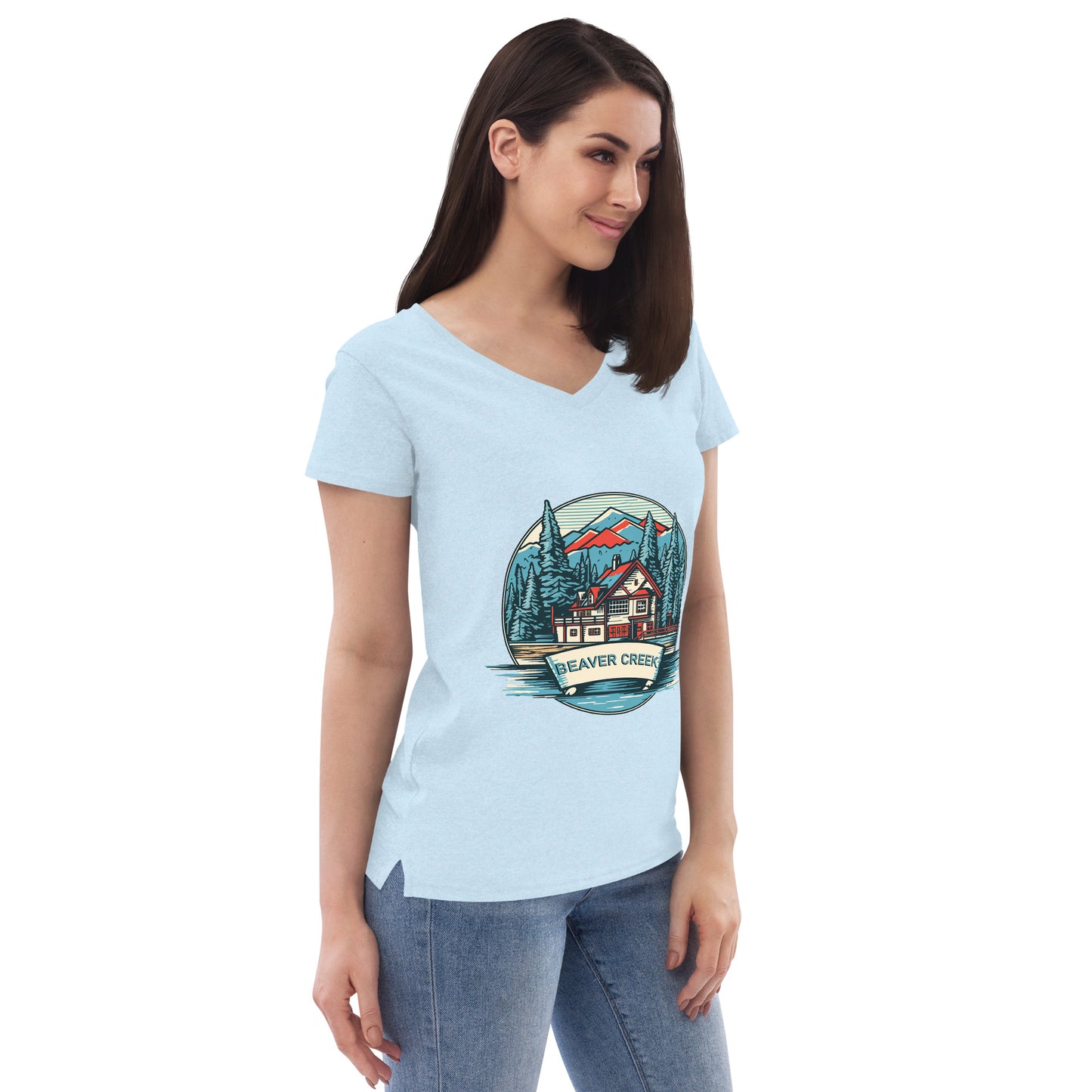 Beaver Creek Colorado Souvenir Women’s recycled v-neck t-shirt