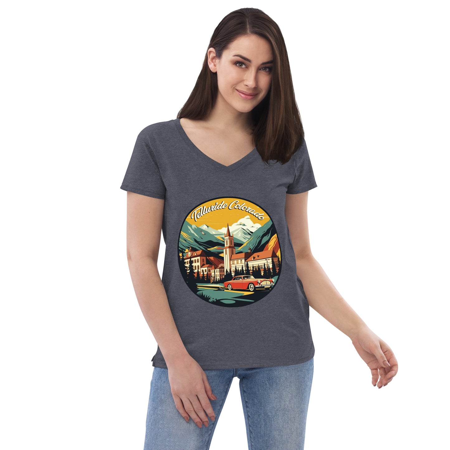 Telluride Colorado Souvenir Women’s recycled v-neck t-shirt