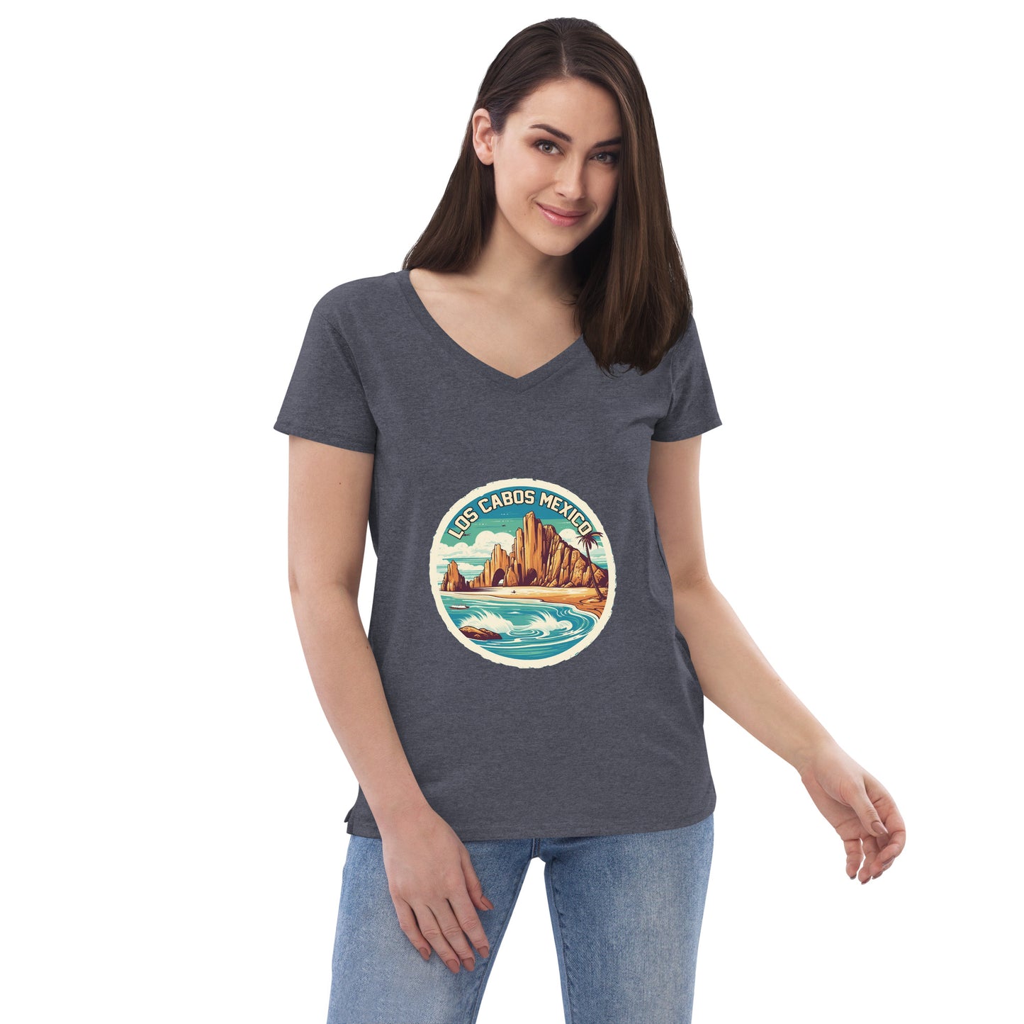 Los Cabos Mexico Souvenir Women’s recycled v-neck t-shirt