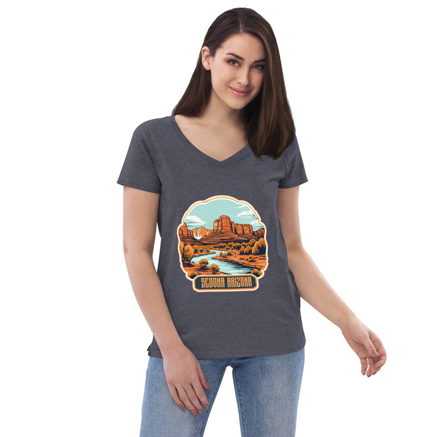 Sedona Arizona Souvenir Women’s recycled v-neck t-shirt