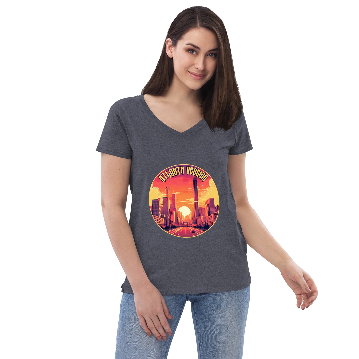 Atlanta Georgia Souvenir Women’s recycled v-neck t-shirt